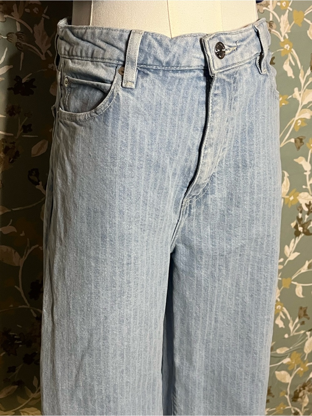 FRAME Denim Wide Pin Stripe Wide Leg Size 27 - Picture 4 of 10